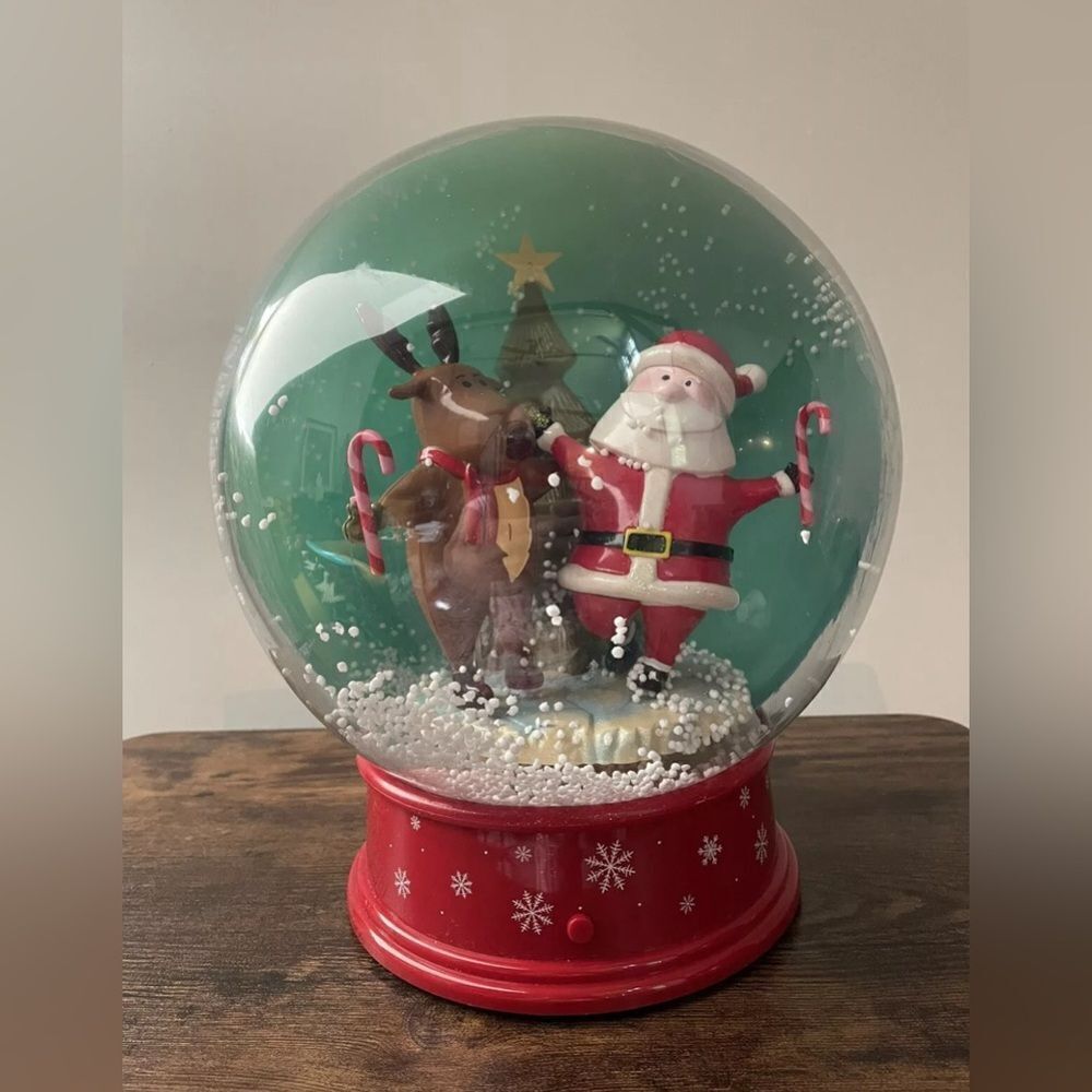 GEMMY Santa Waterless Musical 13” Snow Globe